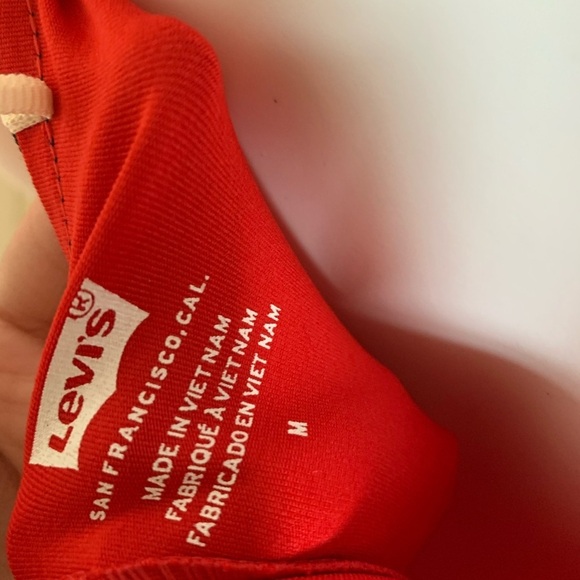 Levi’s Paige Brilliant Red Bodysuit Branded Contra - Picture 8 of 11